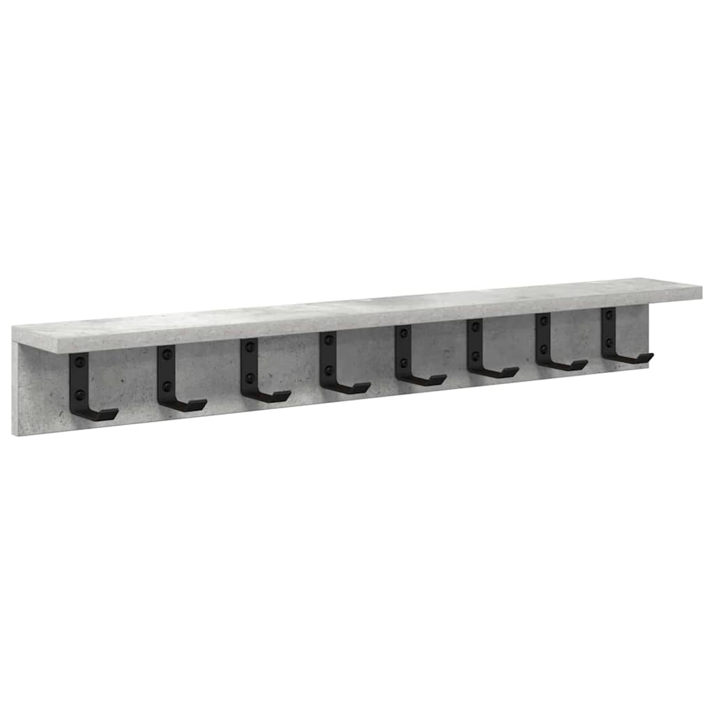 Appendiabiti a muro Grigio cemento 80 x 10,5 x 10,5 cm | homemem39