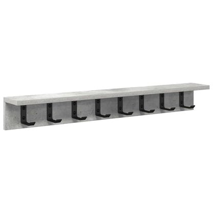 Appendiabiti a muro Grigio cemento 80 x 10,5 x 10,5 cm | homemem39