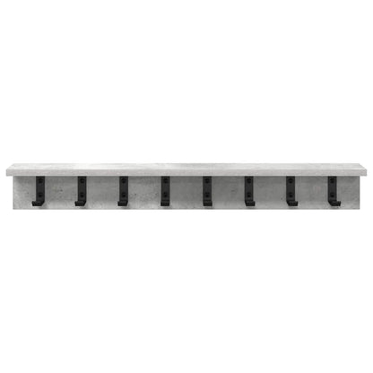 Appendiabiti a muro Grigio cemento 80 x 10,5 x 10,5 cm | homemem39