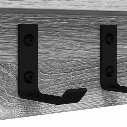 Appendiabiti a muro Grigio Sonoma 80 x 10,5 x 10,5 cm | homemem39