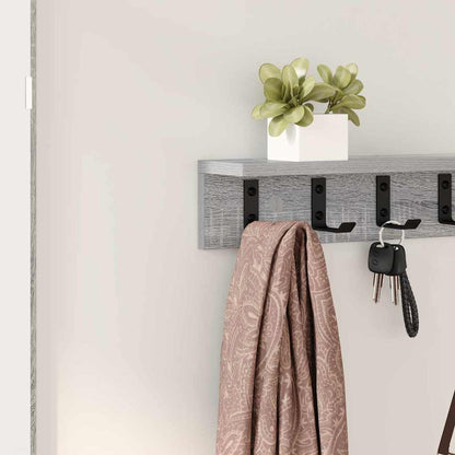 Appendiabiti a muro Grigio Sonoma 80 x 10,5 x 10,5 cm | homemem39