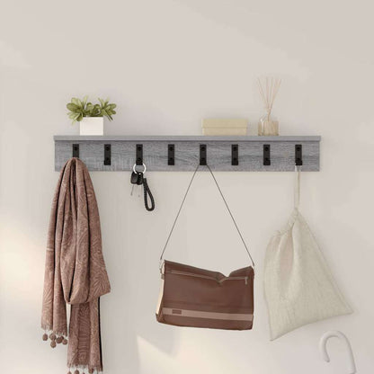 Appendiabiti a muro Grigio Sonoma 80 x 10,5 x 10,5 cm | homemem39