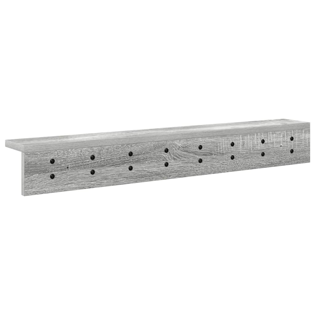 Appendiabiti a muro Grigio Sonoma 80 x 10,5 x 10,5 cm | homemem39