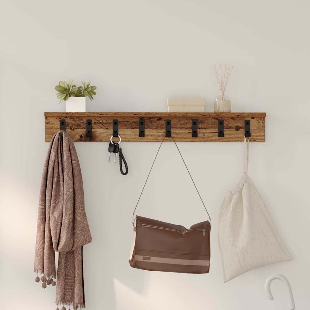 Appendiabiti a muro Legno vecchio 80 x 10,5 x 10,5 cm | homemem39