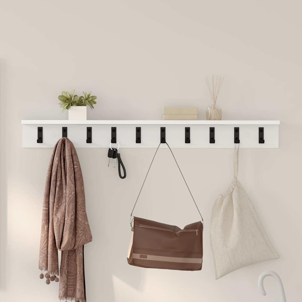 Appendiabiti a muro Bianco 100 x 10,5 x 10,5 cm | homemem39