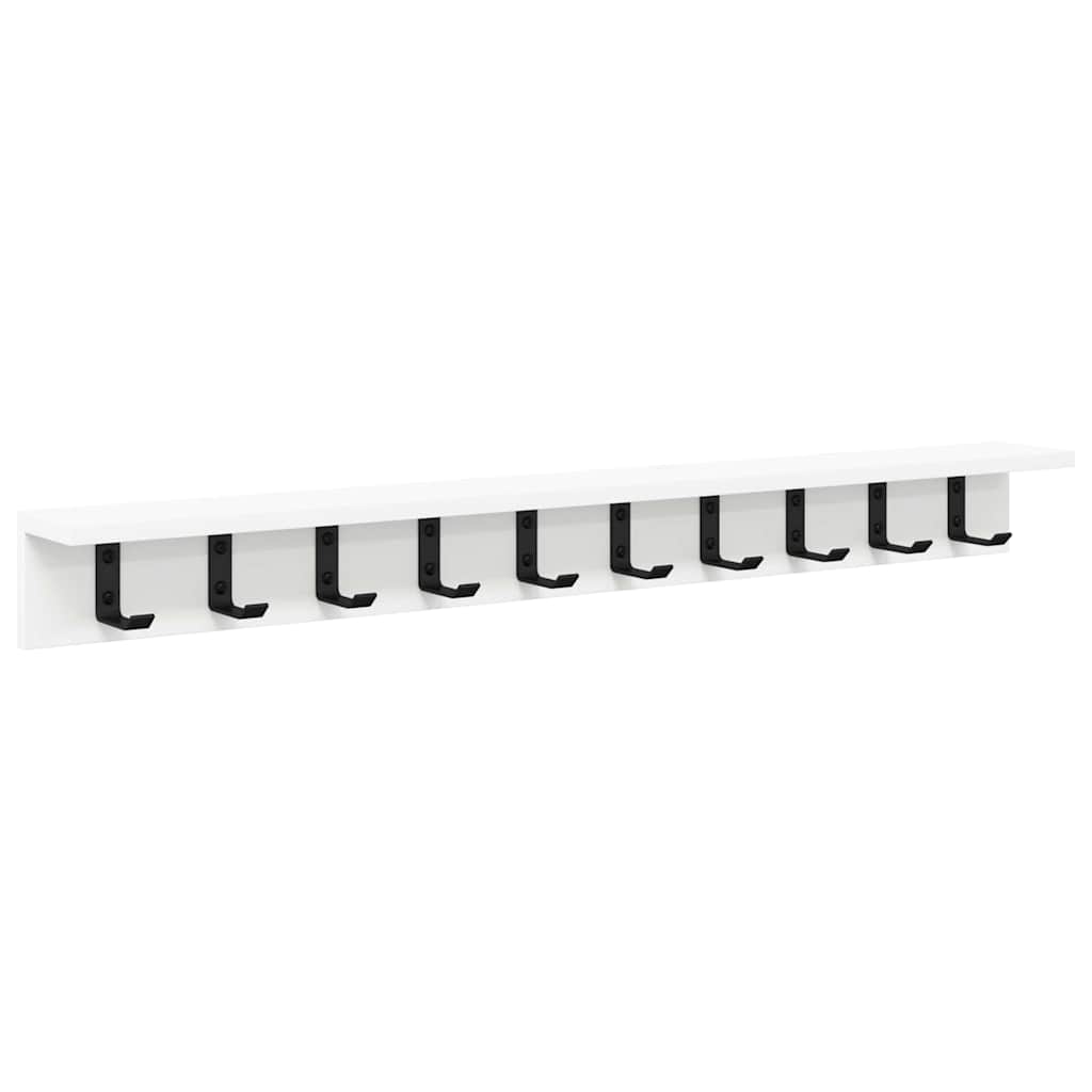 Appendiabiti a muro Bianco 100 x 10,5 x 10,5 cm | homemem39