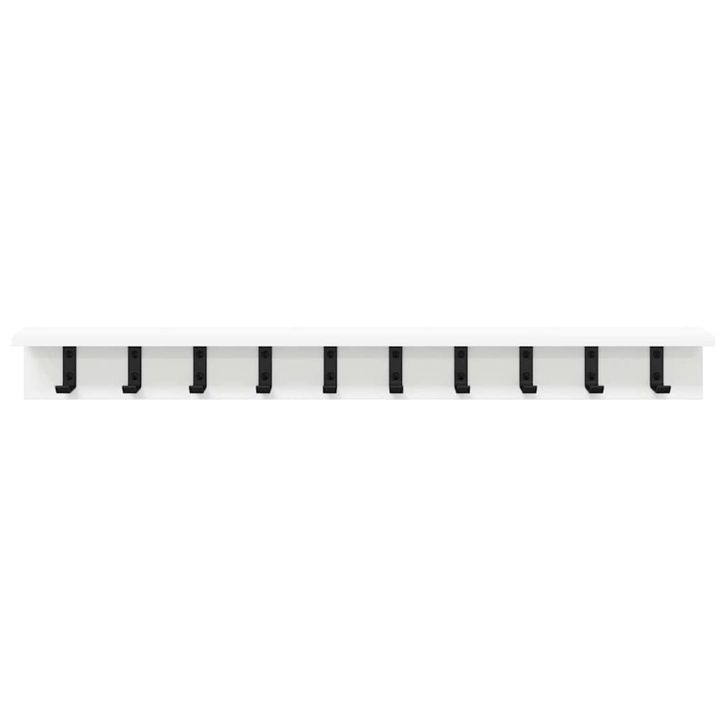 Appendiabiti a muro Bianco 100 x 10,5 x 10,5 cm | homemem39