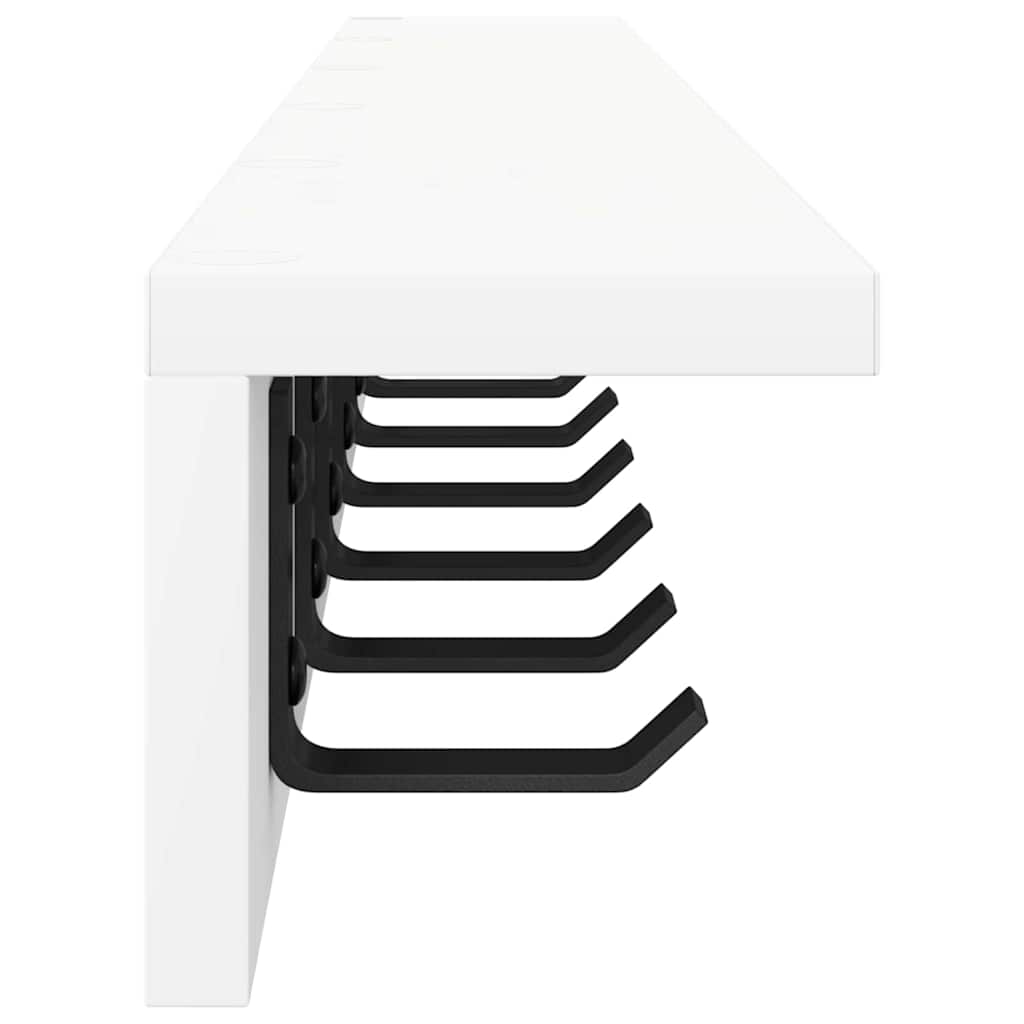 Appendiabiti a muro Bianco 100 x 10,5 x 10,5 cm | homemem39