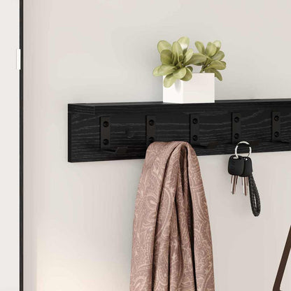 Appendiabiti a muro Rovere Nero 100 x 10,5 x 10,5 cm | homemem39