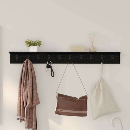 Appendiabiti a muro Rovere Nero 100 x 10,5 x 10,5 cm | homemem39