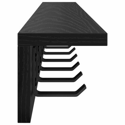 Appendiabiti a muro Rovere Nero 100 x 10,5 x 10,5 cm | homemem39