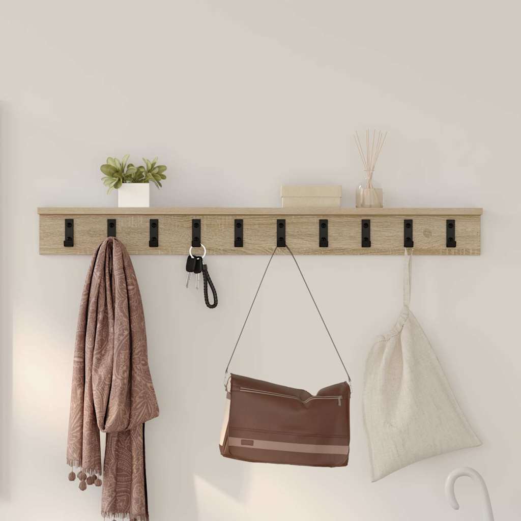 Appendiabiti a muro Rovere Sonoma 100 x 10,5 x 10,5 cm | homemem39