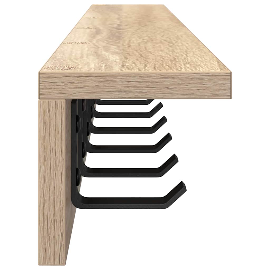 Appendiabiti a muro Rovere Sonoma 100 x 10,5 x 10,5 cm | homemem39