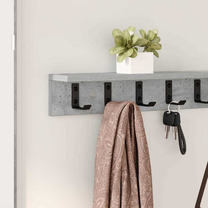 Appendiabiti a muro Grigio cemento 100 x 10,5 x 10,5 cm | homemem39