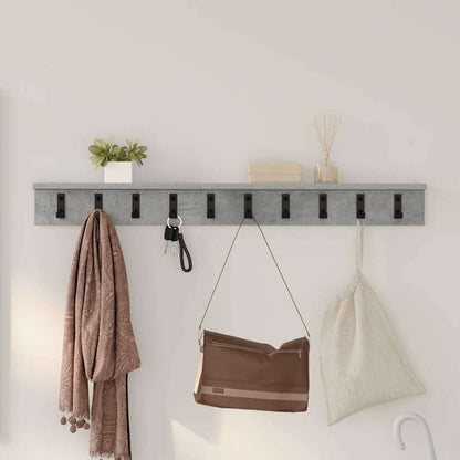Appendiabiti a muro Grigio cemento 100 x 10,5 x 10,5 cm | homemem39