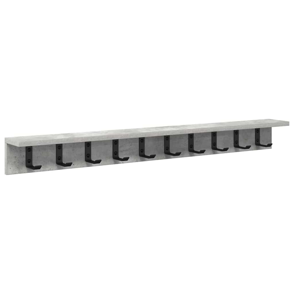 Appendiabiti a muro Grigio cemento 100 x 10,5 x 10,5 cm | homemem39