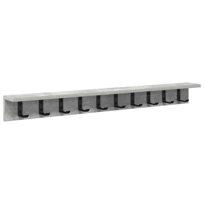 Appendiabiti a muro Grigio cemento 100 x 10,5 x 10,5 cm | homemem39
