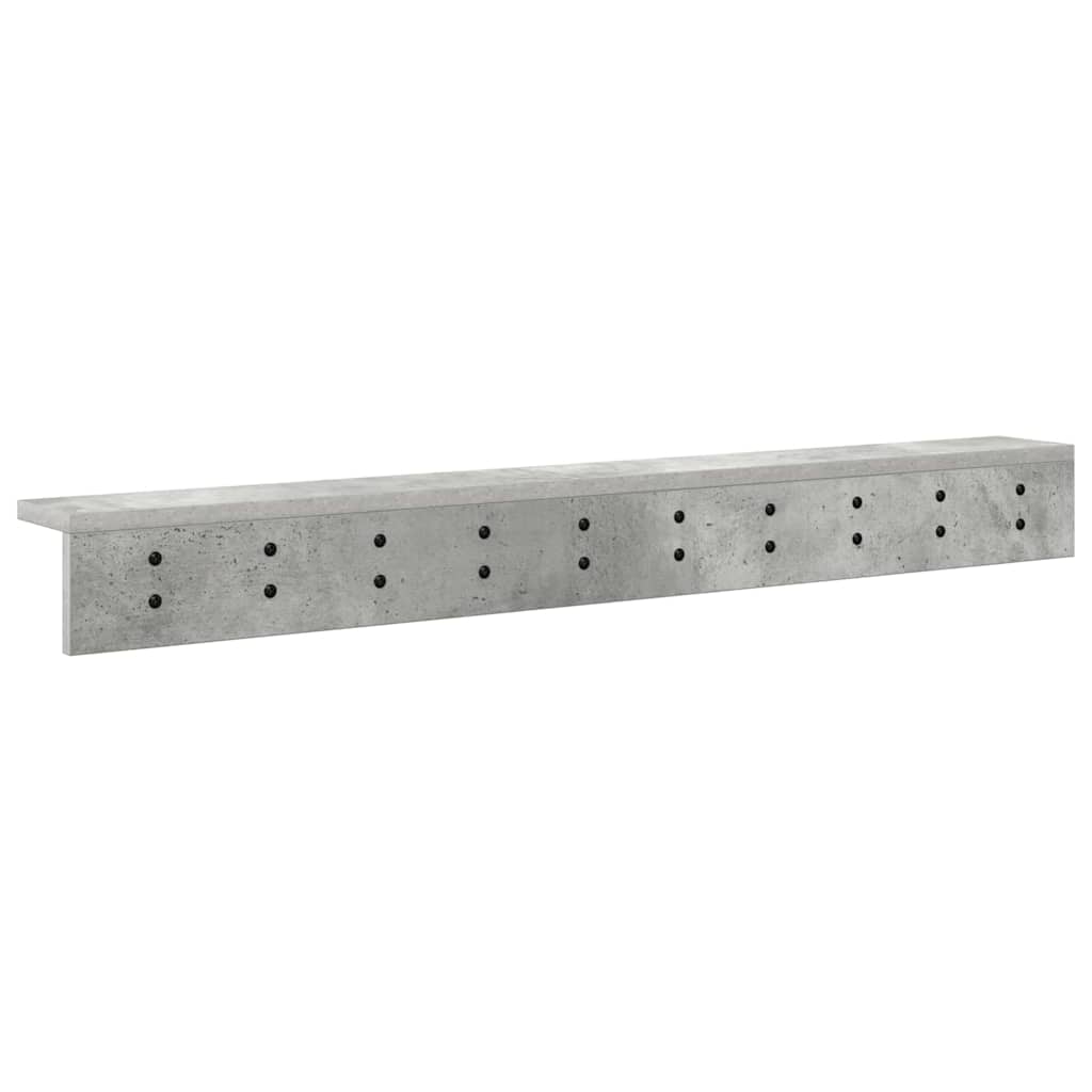 Appendiabiti a muro Grigio cemento 100 x 10,5 x 10,5 cm | homemem39