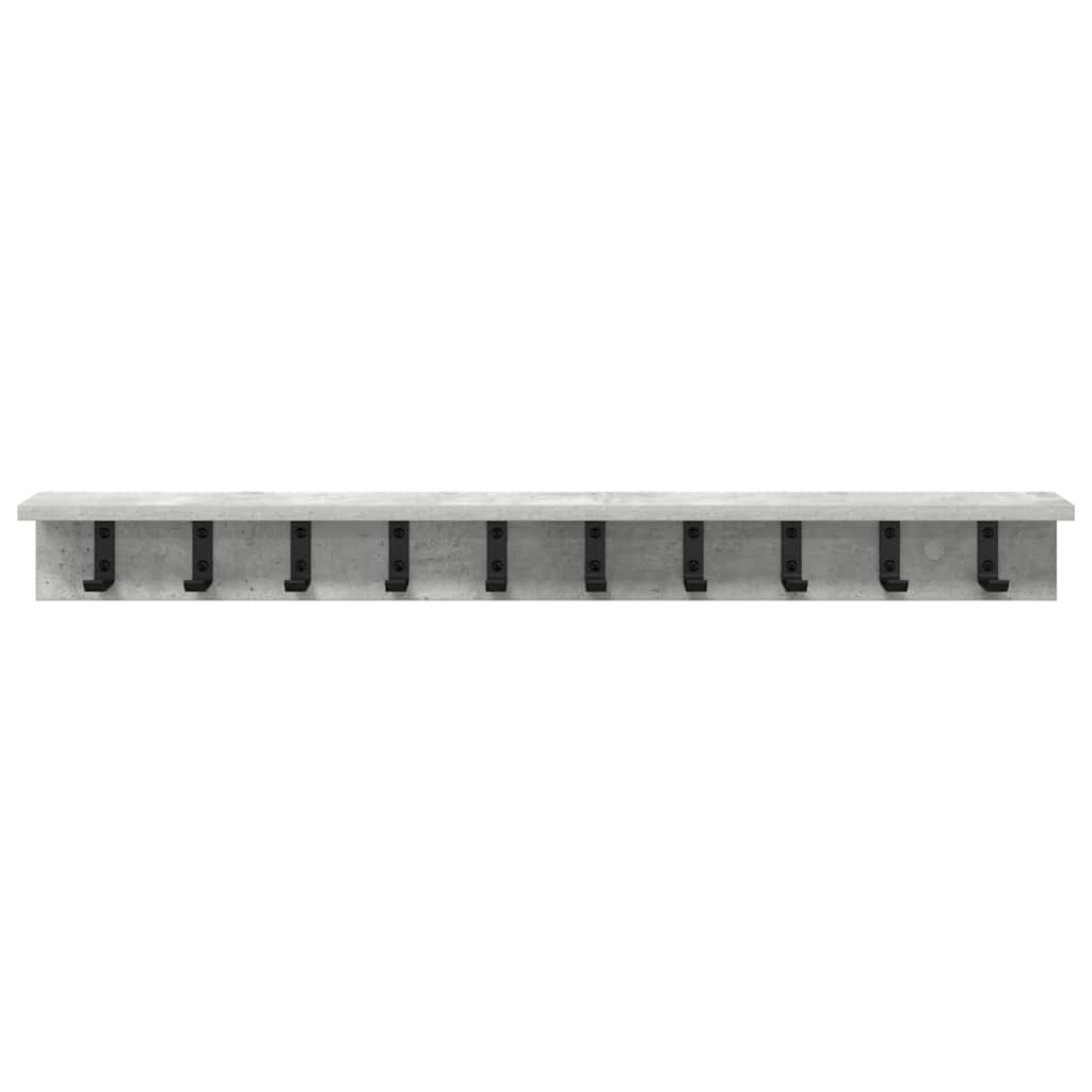 Appendiabiti a muro Grigio cemento 100 x 10,5 x 10,5 cm | homemem39