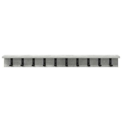 Appendiabiti a muro Grigio cemento 100 x 10,5 x 10,5 cm | homemem39