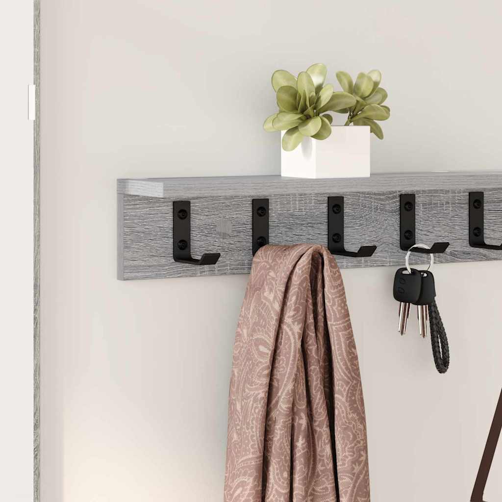 Appendiabiti a muro Grigio Sonoma 100 x 10,5 x 10,5 cm | homemem39