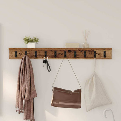 Appendiabiti a muro Legno vecchio 100 x 10,5 x 10,5 cm | homemem39