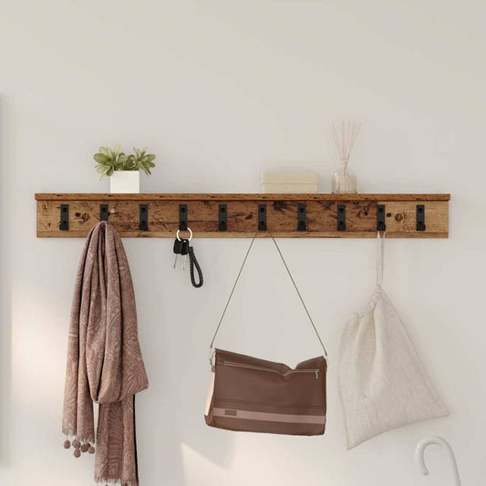 Appendiabiti a muro Legno vecchio 100 x 10,5 x 10,5 cm | homemem39