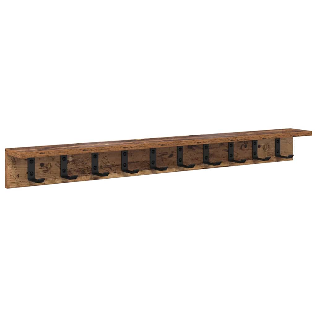 Appendiabiti a muro Legno vecchio 100 x 10,5 x 10,5 cm | homemem39