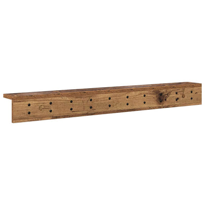 Appendiabiti a muro Legno vecchio 100 x 10,5 x 10,5 cm | homemem39
