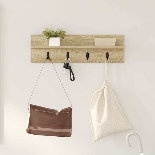 Appendiabiti a muro Rovere Sonoma 60 x 10,5 x 18 cm | homemem39