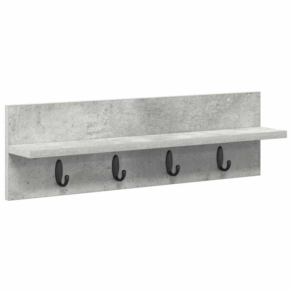 Appendiabiti a muro Grigio cemento 60 x 10,5 x 18 cm | homemem39