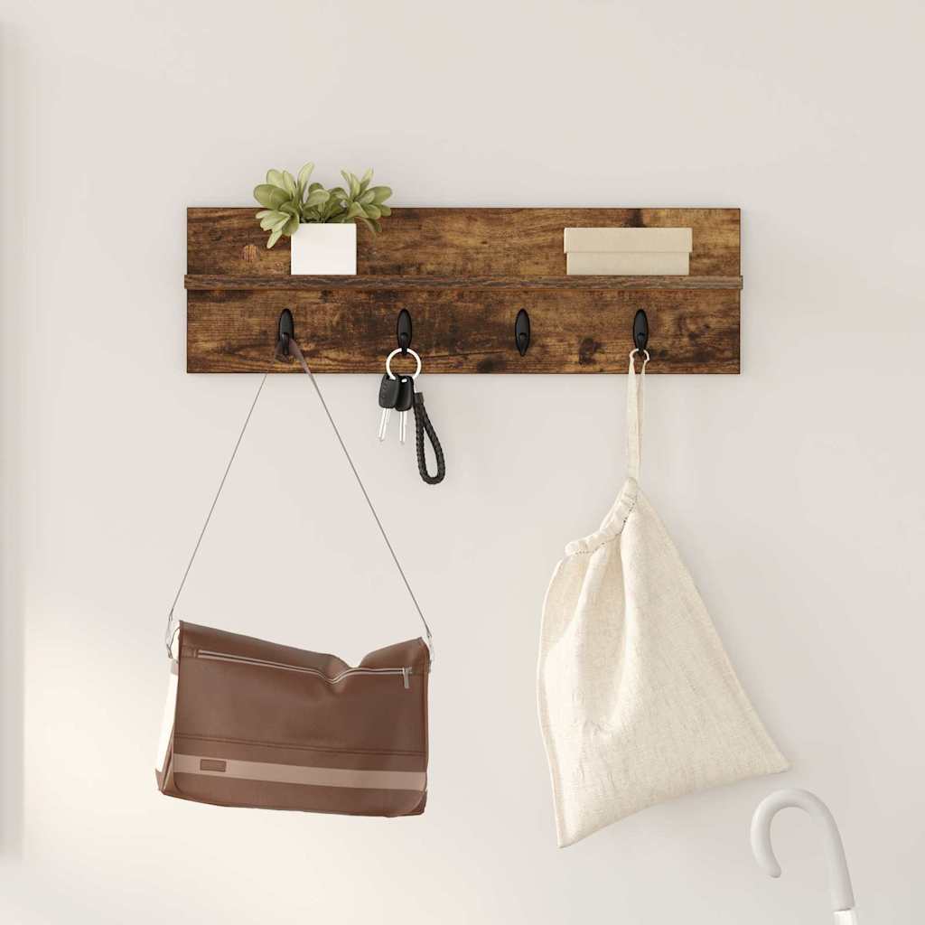 Appendiabiti a muro Rovere fumé 60 x 10,5 x 18 cm | homemem39