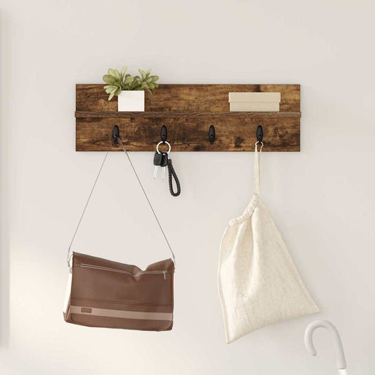 Appendiabiti a muro Rovere fumé 60 x 10,5 x 18 cm | homemem39