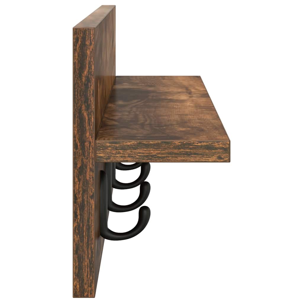 Appendiabiti a muro Rovere fumé 60 x 10,5 x 18 cm | homemem39
