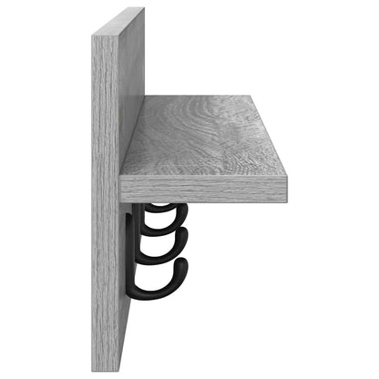 Appendiabiti a muro Grigio Sonoma 60 x 10,5 x 18 cm | homemem39