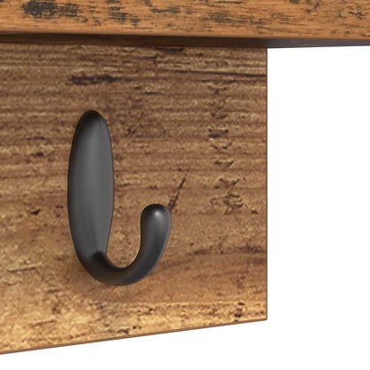 Appendiabiti a muro Legno vecchio 60 x 10,5 x 18 cm | homemem39