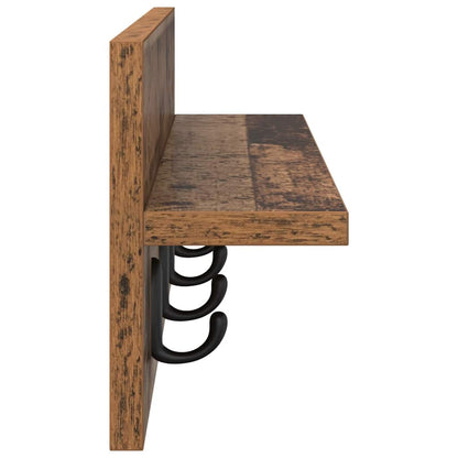 Appendiabiti a muro Legno vecchio 60 x 10,5 x 18 cm | homemem39