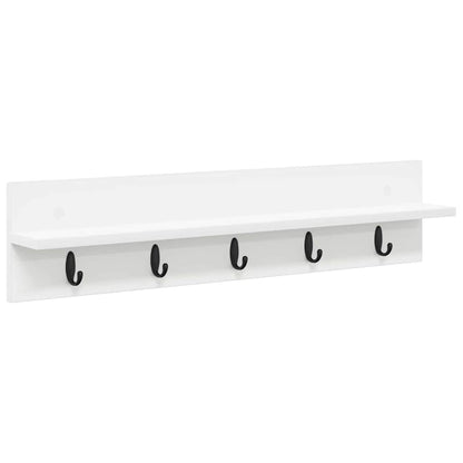 Appendiabiti a muro Bianco 80 x 10,5 x 18 cm Legno multistrato | homemem39