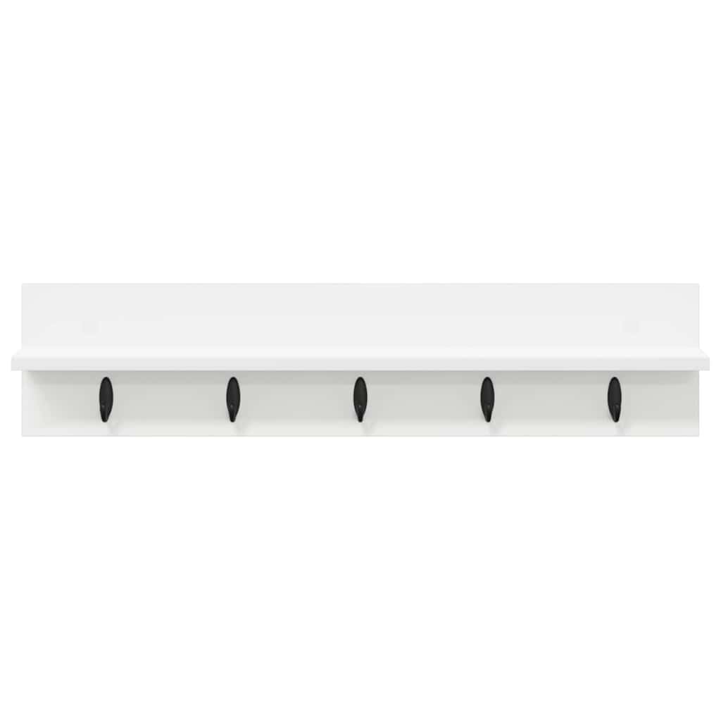 Appendiabiti a muro Bianco 80 x 10,5 x 18 cm Legno multistrato | homemem39