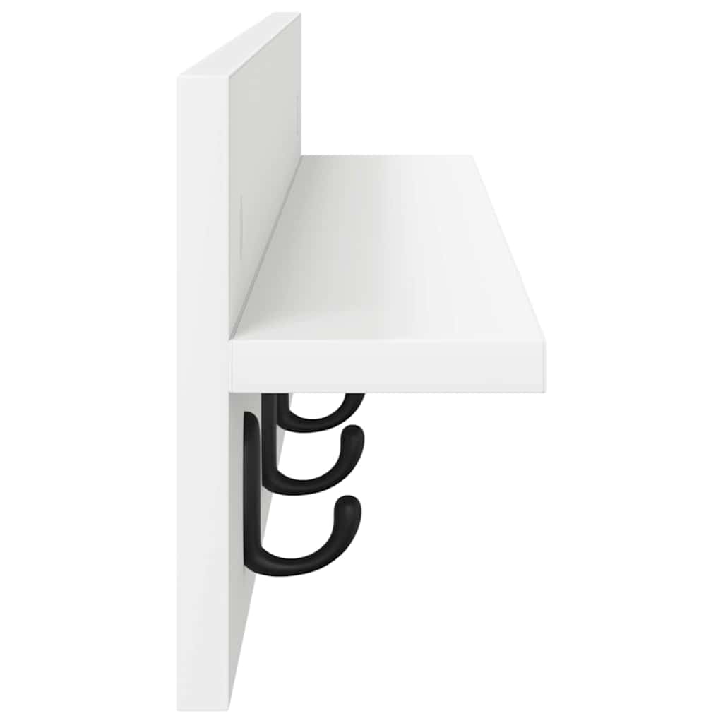 Appendiabiti a muro Bianco 80 x 10,5 x 18 cm Legno multistrato | homemem39