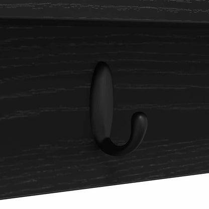 Appendiabiti a muro Rovere Nero 80 x 10,5 x 18 cm | homemem39