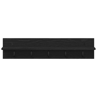 Appendiabiti a muro Rovere Nero 80 x 10,5 x 18 cm | homemem39