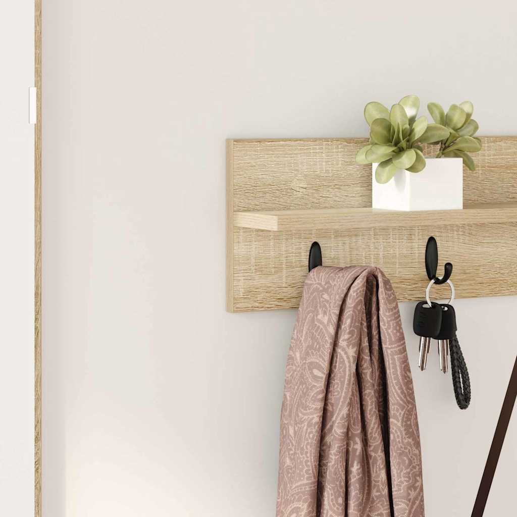 Appendiabiti a muro Rovere Sonoma 80 x 10,5 x 18 cm | homemem39