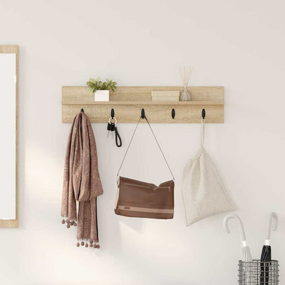Appendiabiti a muro Rovere Sonoma 80 x 10,5 x 18 cm | homemem39