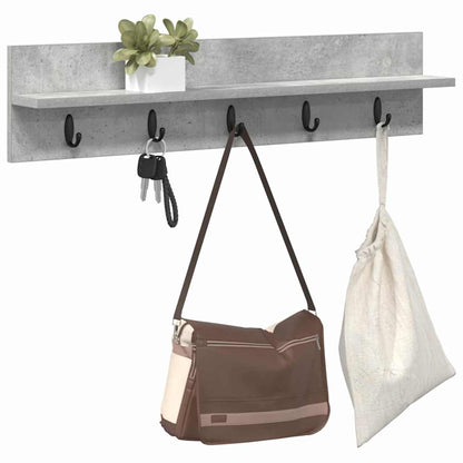 Appendiabiti a muro Grigio cemento 80 x 10,5 x 18 cm | homemem39