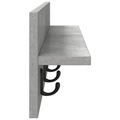 Appendiabiti a muro Grigio cemento 80 x 10,5 x 18 cm | homemem39