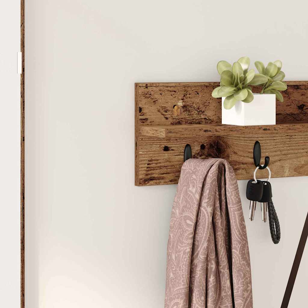 Appendiabiti a muro Legno vecchio 80 x 10,5 x 18 cm | homemem39