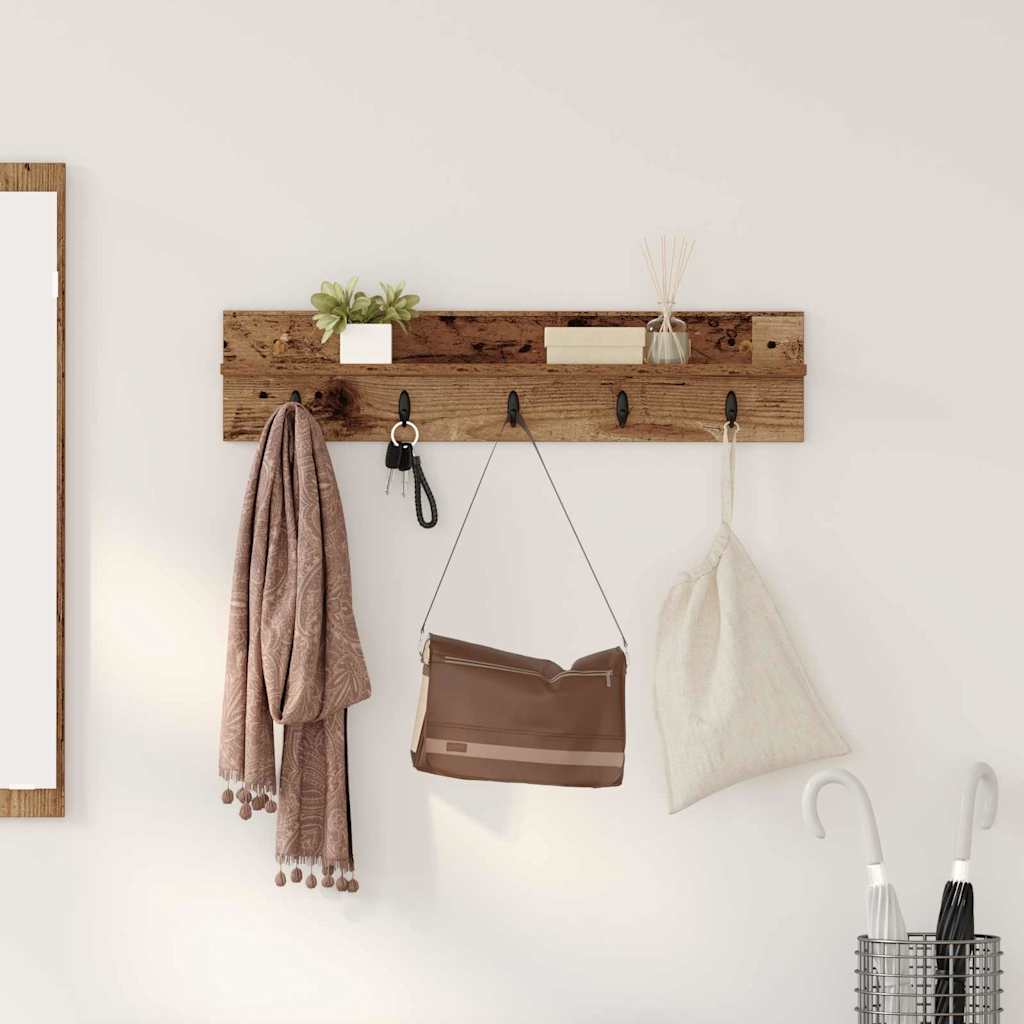Appendiabiti a muro Legno vecchio 80 x 10,5 x 18 cm | homemem39