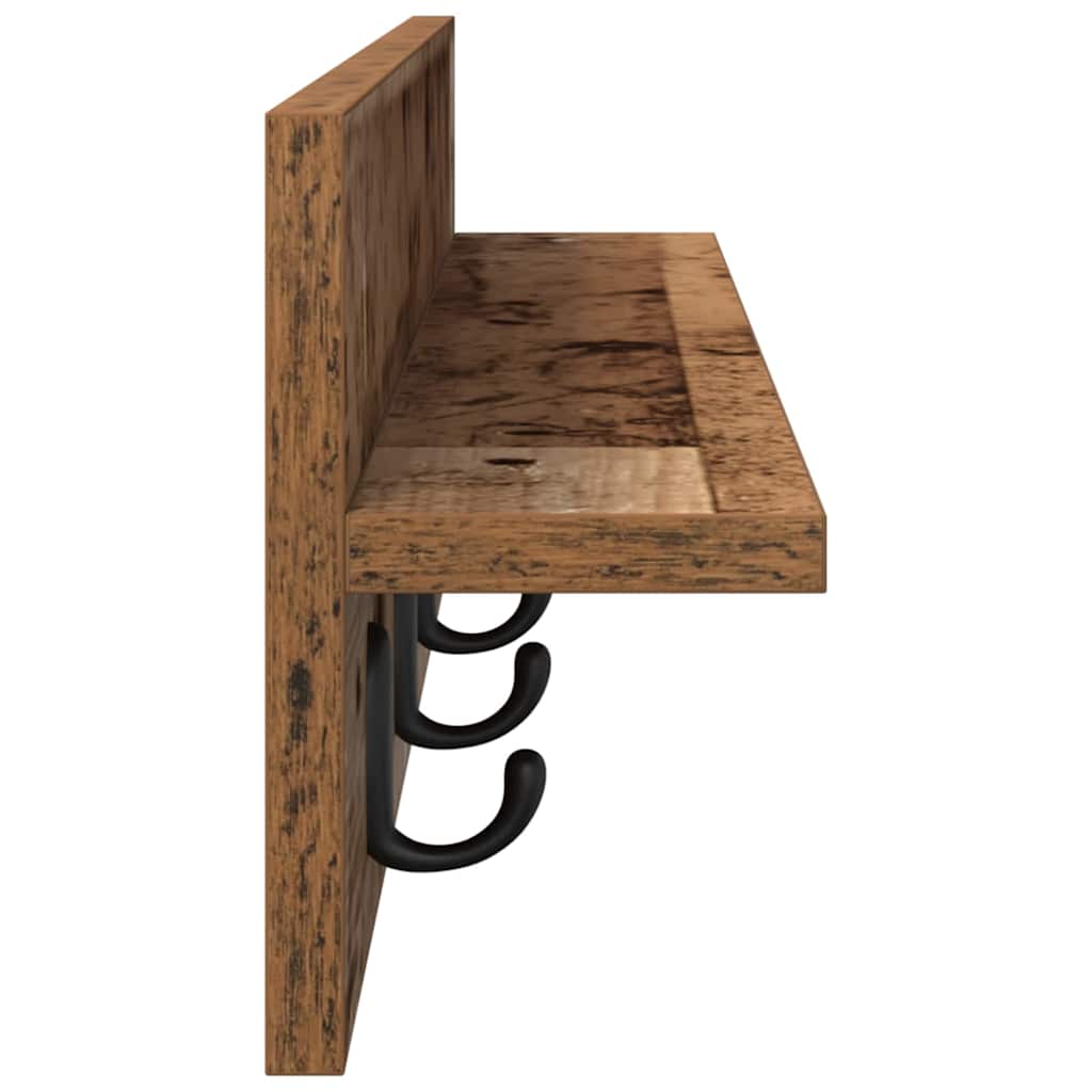 Appendiabiti a muro Legno vecchio 80 x 10,5 x 18 cm | homemem39