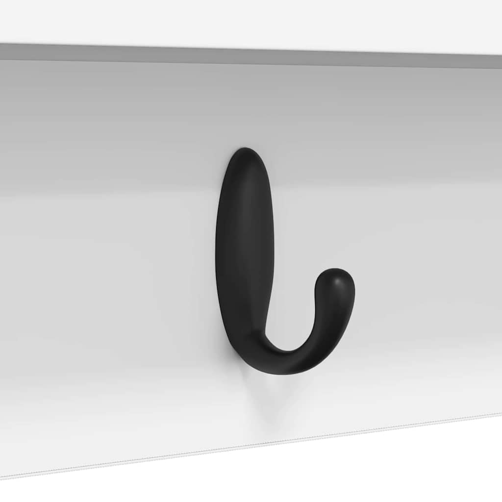 Appendiabiti a muro Bianco 100 x 10,5 x 18 cm Legno multistrato | homemem39